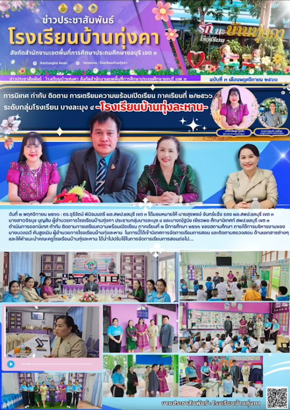 การนิเทศ ติดตาม การเปิดภาคเรียนที่ 2/2566 ระดับกลุ่มโรงเรียนบางละมุง4 โรงเรียนบ้านทุ่งละหาน